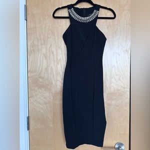 Black Zara Dress (Jewelled Collar and Racerback)